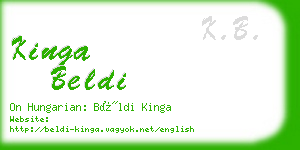 kinga beldi business card
